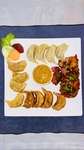 Momo Platter veg (4pc each of steam, fry, c, kothe)